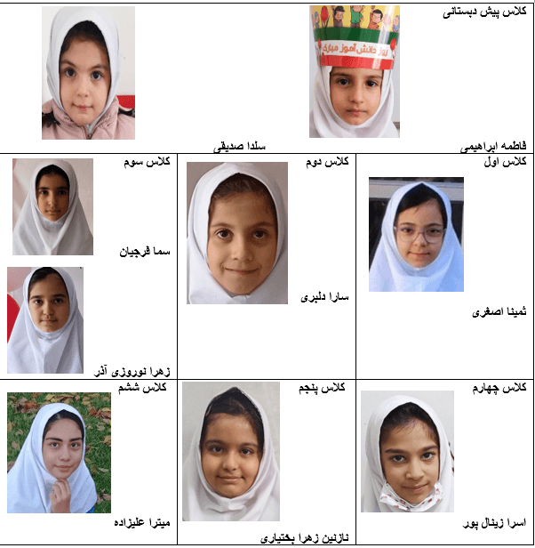 دانش آموزان پرتلاش هفته سوم آذر